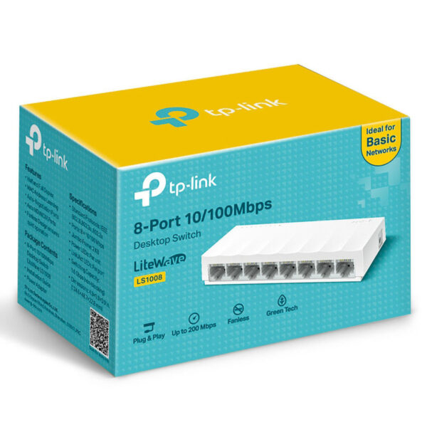 Switch Ethernet TP-LINK LS1008 8 ports 10/100Mbps Référence: SLS1008