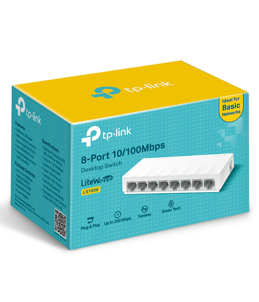Switch Ethernet TP-LINK LS1008 8 ports 10/100Mbps Référence: SLS1008
