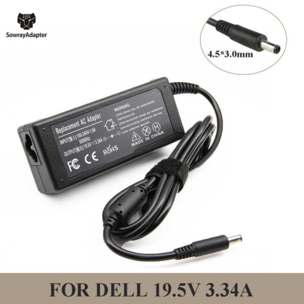 Chargeur Ordinateur Portable pour Dell 19.5V 3.34A 65W Référence: COPDEL65W