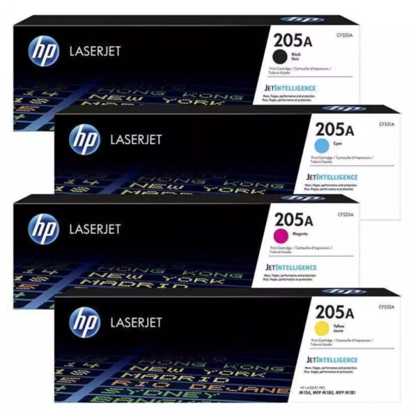 Cartouche Toner HP-205A Noir, Bleu, Rouge, Jaune Original