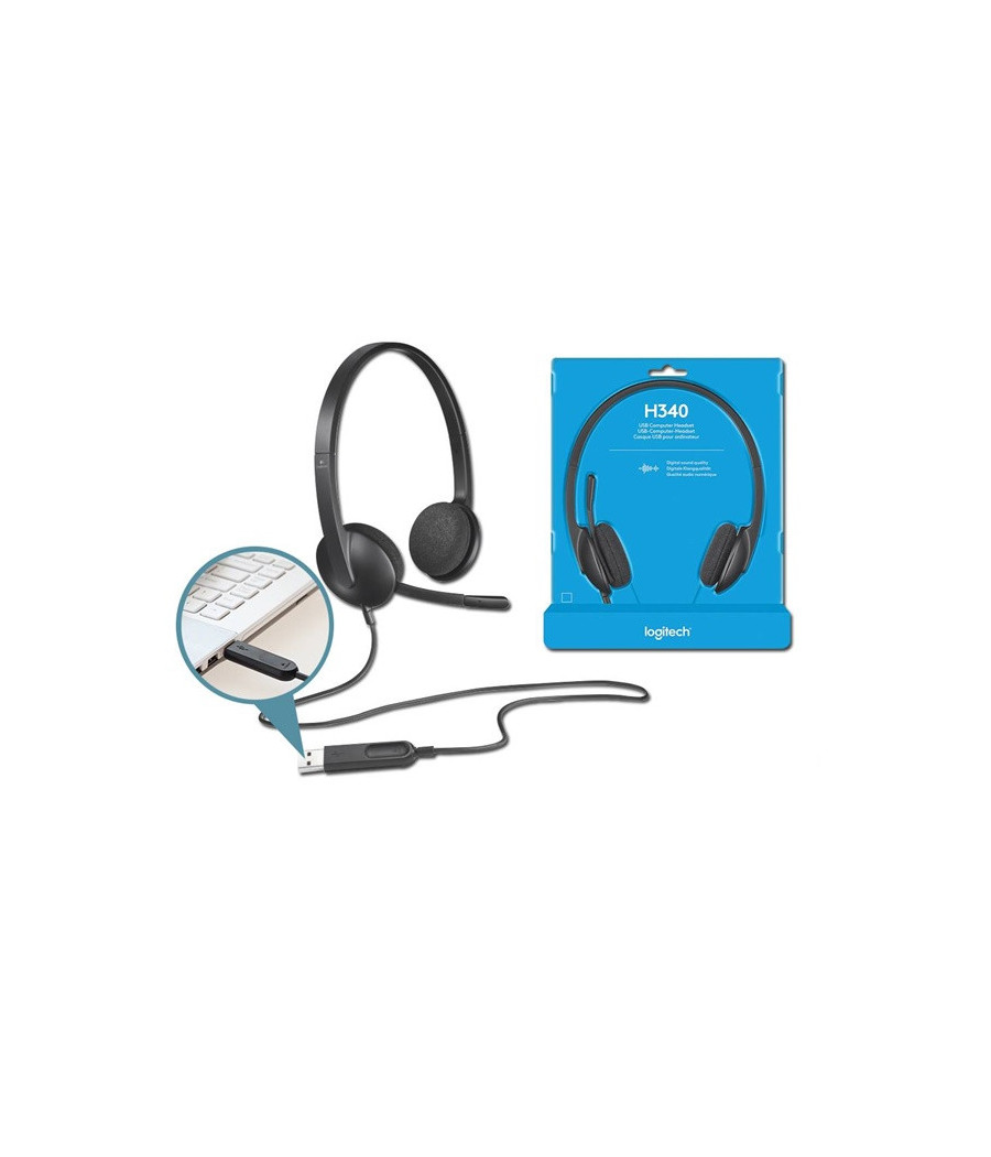 Casque Logitech H340 avec audio numérique pour Ordinateur