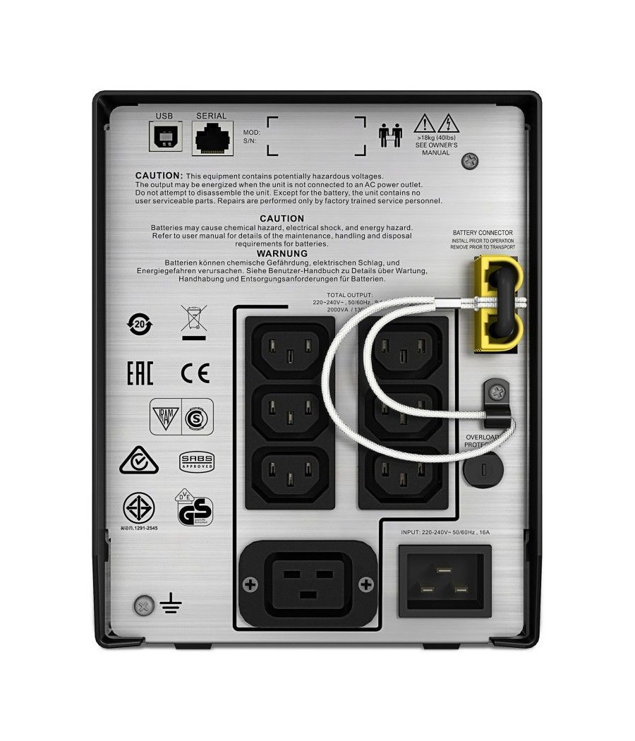 Onduleur pour Serveur avec Stabilisateur de tension APC SMC 2000VA – Image 3