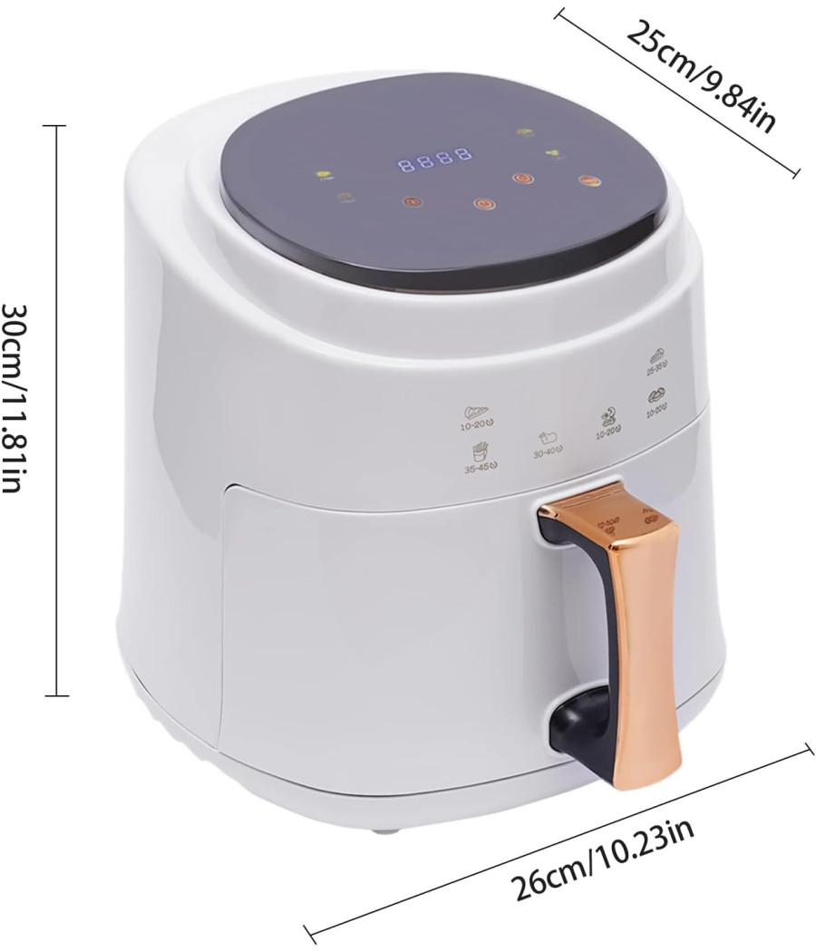 Friteuse à air électrique JD689B, 220V-1400V, 8L – Image 2