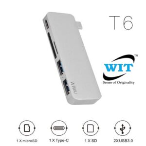Adaptateur Wiwu Alpha T6 Pro Type-C Hub 5 en 1 Référence: T6 PRO