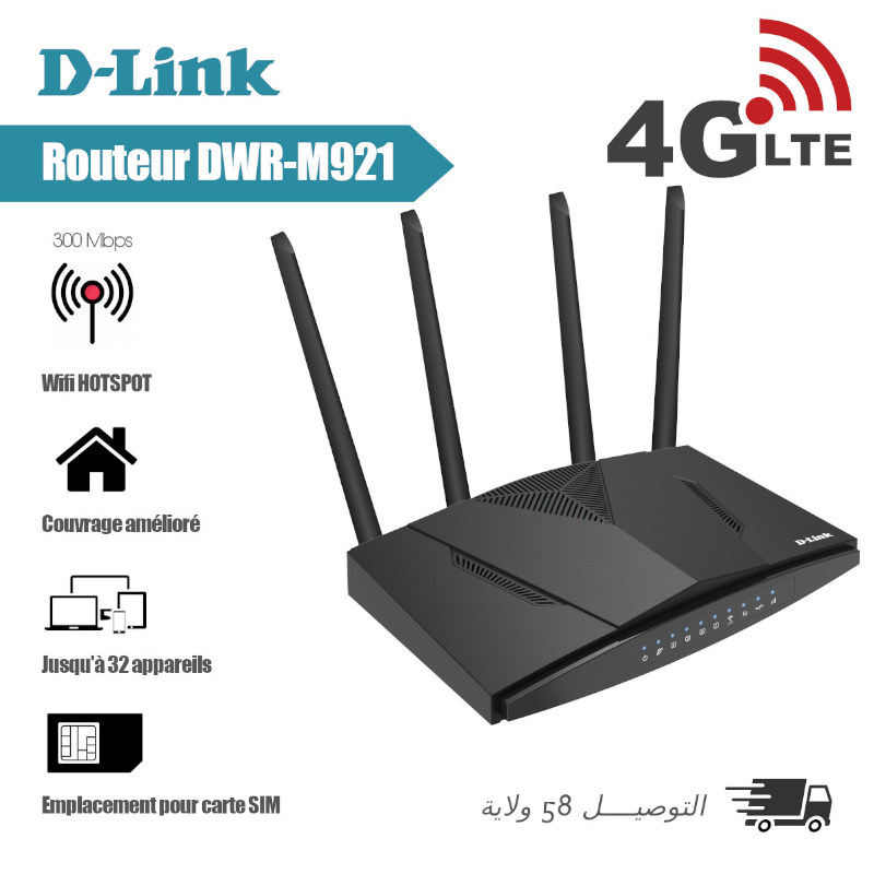Modem Routeur D-LINK DWR-M921 WIFI 4G-LTE – Image 2