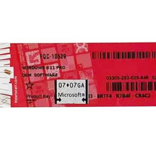 Licence Microsoft autocollant Windows 11 Pro