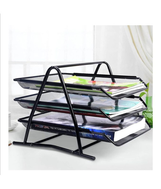 Corbeille à Courrier bureau 3 étages en fer – Image 2